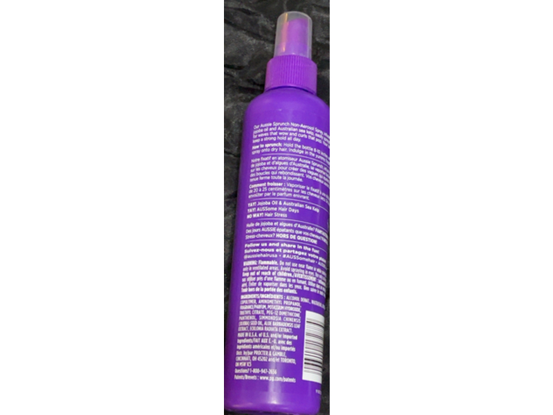 Aussie Sprunch Hair Spray, Jojoba Oil & Sea Kelp, 8.5 fl oz/257 mL