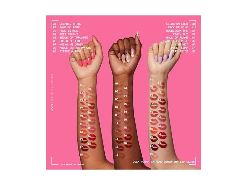 Nyx Professional Makeup Duck Plump High Pigment Lip Gloss, Mauve Out Of My Way, 0.23 fl oz/7 mL