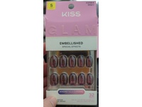 Kiss Glam Embellished Short Round Press On Nails, Simple Joys, 32 Count - thumbnail 2