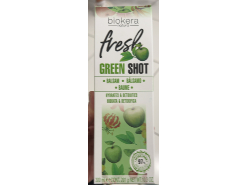 Biokera Fresh Natura Salerm Cosmetics, Green Shot Balsam, 10.3 oz/300 mL