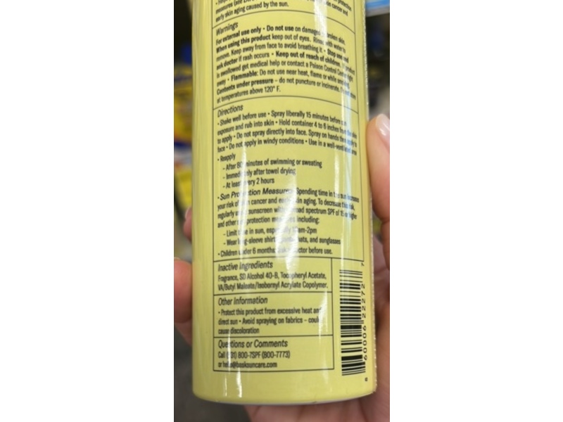 Bask Non-Aerosol Invisible Sunscreen Continuous Spray, SPF 50, 5.5 oz/156 g