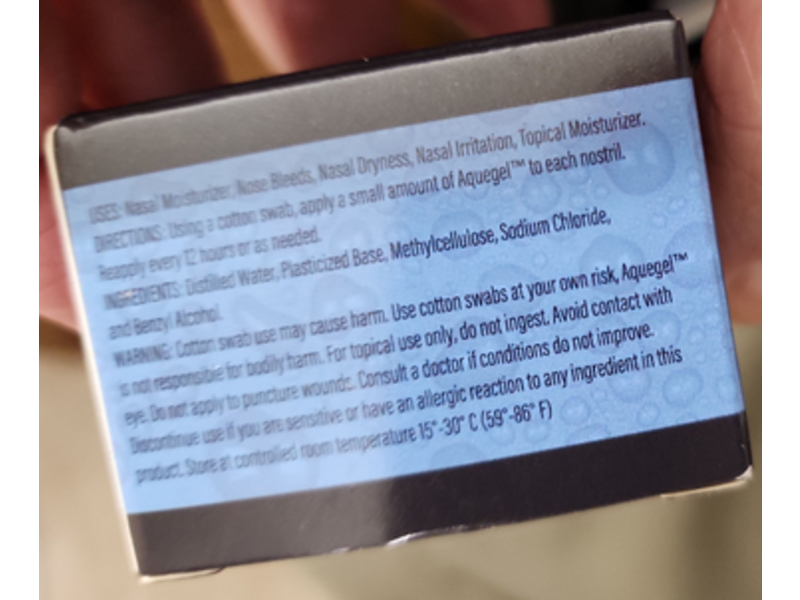 Aquegel Unscented Nasal Moisturizer, 0.5 fl oz/14.7 mL