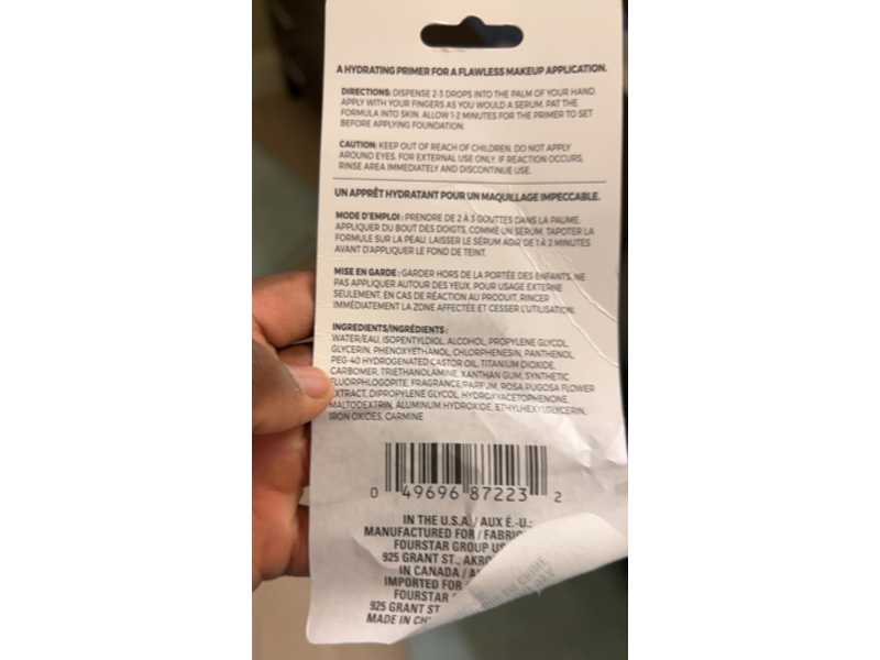 b.pure Hydrating Primer Serum, Rose Oil, 0.5 fl oz/15 mL