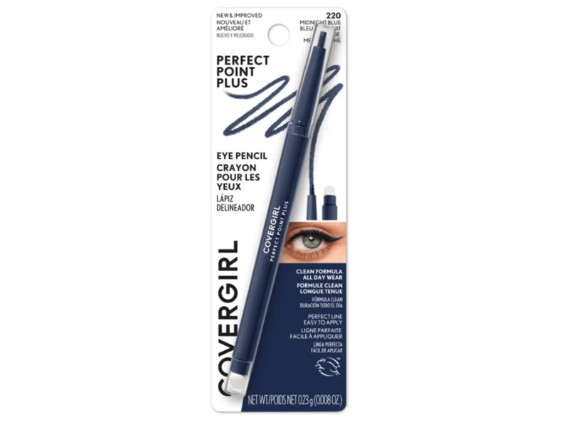 CoverGirl Perfect Point Plus Eye Pencil, 220 Midnight Blue, 0.008 oz/0.23 g