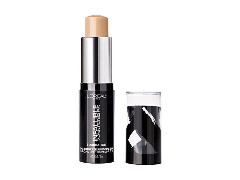 L'Oreal Paris Makeup Infallible Longwear Foundation Shaping Stick, 404 Shell Beige, 0.3 oz.