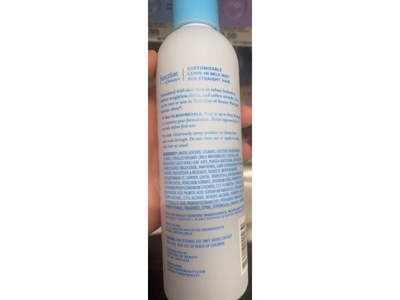 Function Of Beauty Straight Hair Leave-In Milk Mist, 7 fl oz/207 mL