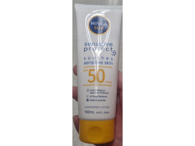 Nivea Sun Sensitive Protect+ Sunscreen Lotion, SPF 50, 100 mL