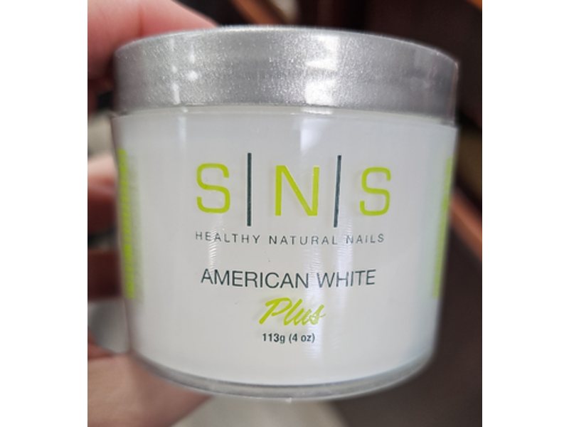 SNS Healthy Natural Nails American White Dip Powder, 4 oz/113 g
