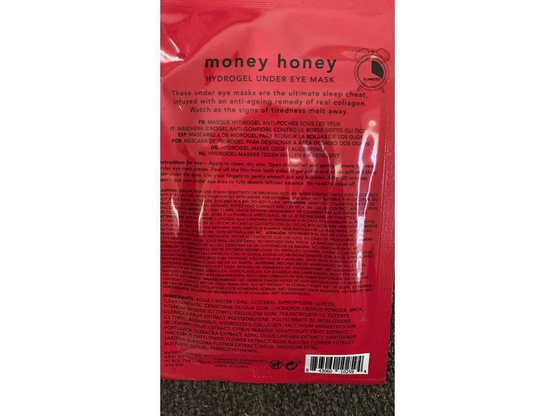 Holler And Glow Money Honey Hydrogel Under Eye Mask, 0.1 oz / 3 g