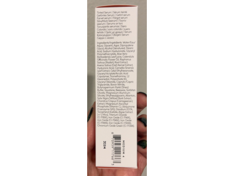 Jane Iredale Hydropure Tinted Serum, Medium 4, 1 fl oz/30 mL