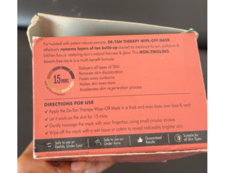 Nature's Essence De-Tan Therapy Wipe-Off Mask, 500 mL