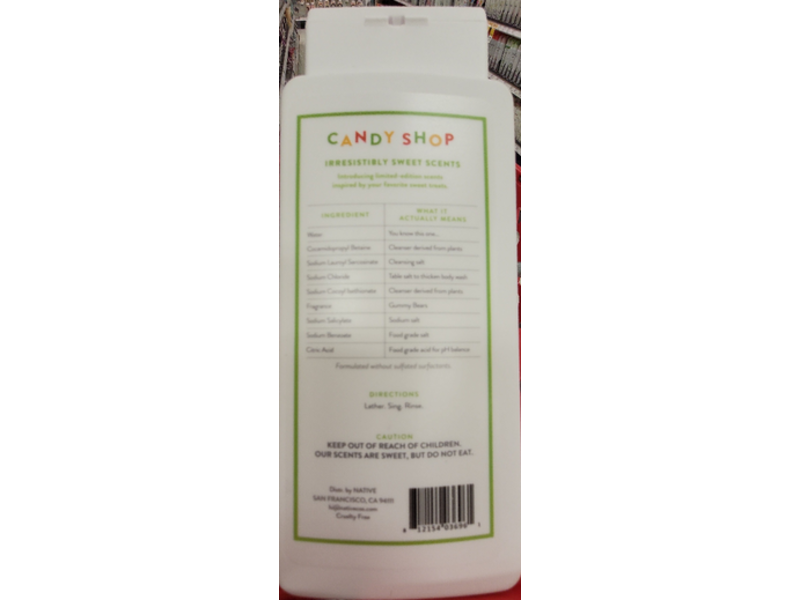 Native Candy Shop Body Wash, 18 fl oz/532 mL