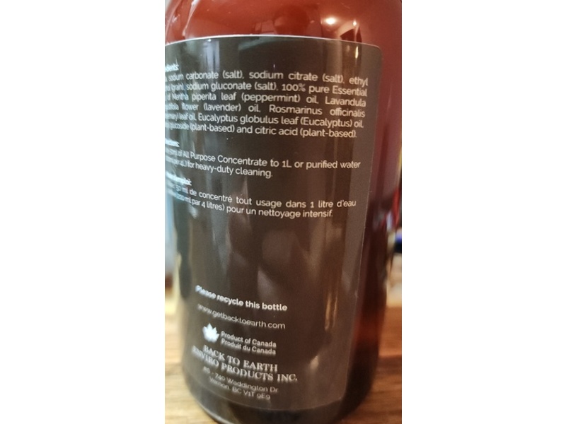 Back To Earth All Purpose Concentrate, 16 oz/500 mL