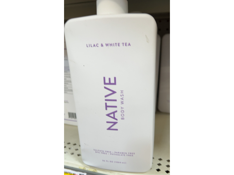 Native Body Wash, Lilac & White Tea, 36 fl oz/1064 mL, Pack Of 2