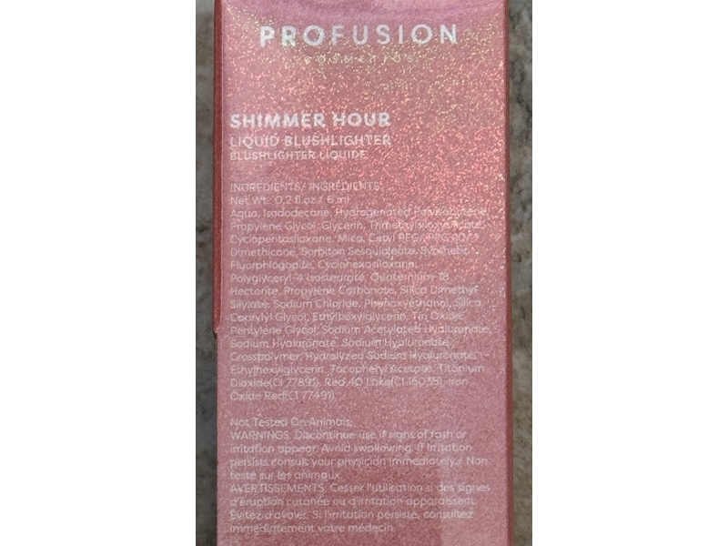 Profusion Cosmetics Shimmer Hour Liquid Blushlighter, Peach Mimosa, 0.2 fl oz/6 mL