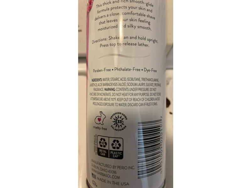 Barbasol Shaving Cream, Rasberry, 10.5 oz/298 g