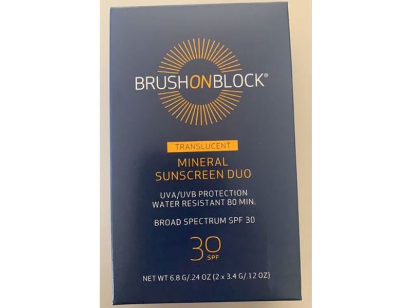 Brush On Block Mineral Powder Sunscreen, SPF 30, 0.12 oz/3.4 g (Duo Pack - Translucent & Touch of Tan)