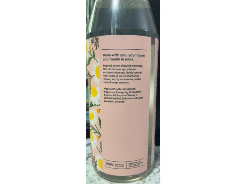 Ever Spring All Purpose Cleaner, Chamomile & Cedar, 28 fl oz/828 mL