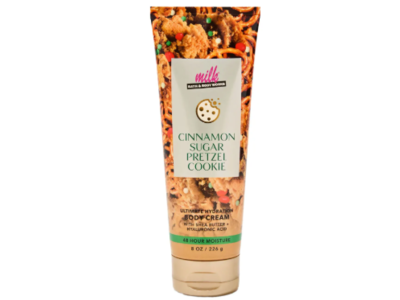 Bath & Body Works Milk Ultimate Hydration Body Cream, Cinnamon Sugar Pretzel Cookie, 8 oz/226 g