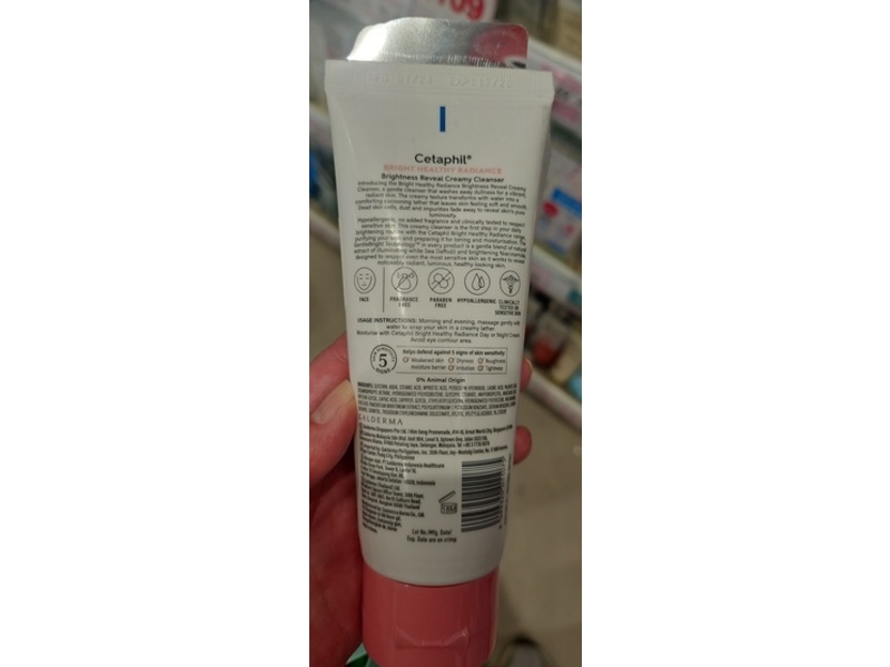 Cetaphil Bright Healthy Radiance Brightness Reveal Creamy Cleanser, 100 g