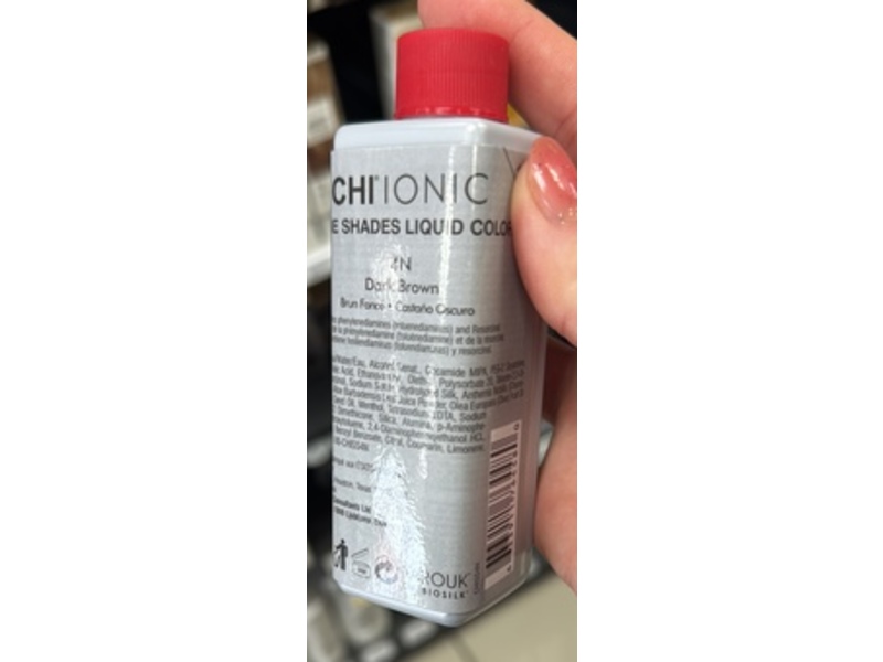 Chi Ionic Shine Liquid Permanent + Demi-Permanent & Semi-Permanent Color, 4N Dark Brown, 3 fl oz/89 mL
