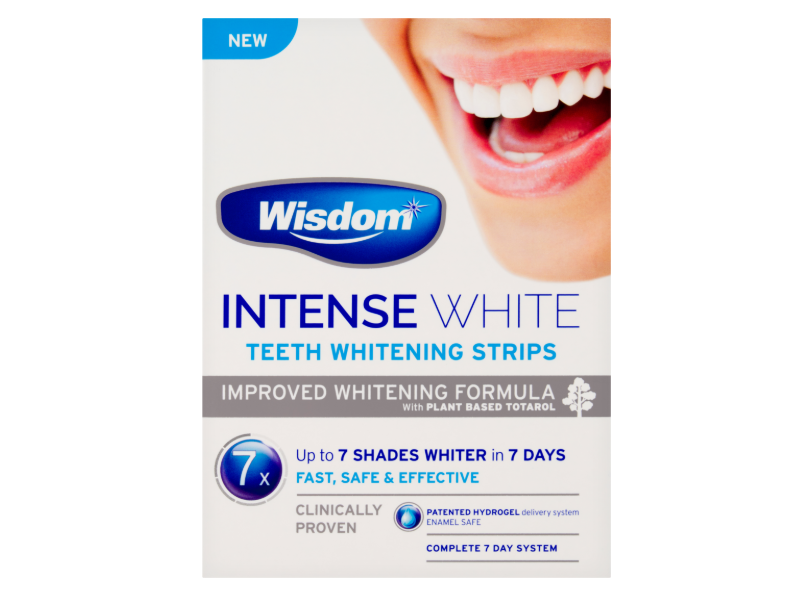 Wisdom Intense White Teeth Whitening Strips, 7 Count