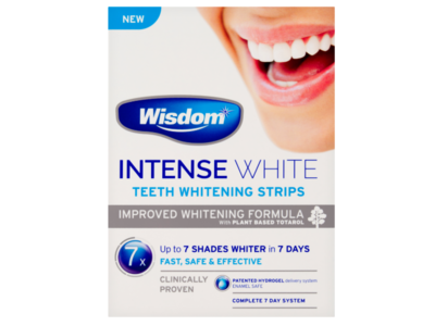 Wisdom Intense White Teeth Whitening Strips, 7 Count
