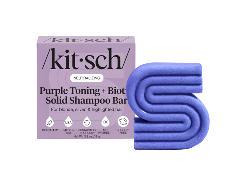 Kitsch Neutralizing Purple Toning + Biotin Solid Shampoo Bar, 3.2 oz/91 g