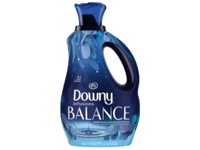 Downy Infusions Balance Fabric Conditioner, Crisp Rain & Blue Eucalyptus, 83 Loads, 56 fl oz/1.66 L