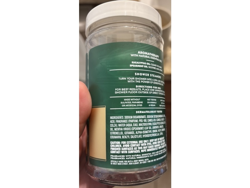 Bath & Body Works Aromatherapy Shower Steamers, Eucalyptus+Spearmint, 4.8 oz 136 g, 6 Count