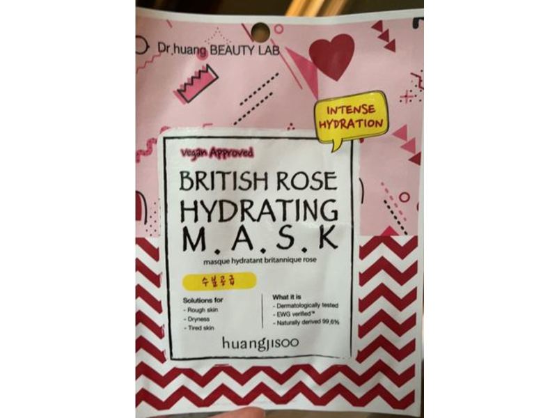 Huangjisoo Hydrating Mask, British Rose, 225 mL, 1 Count