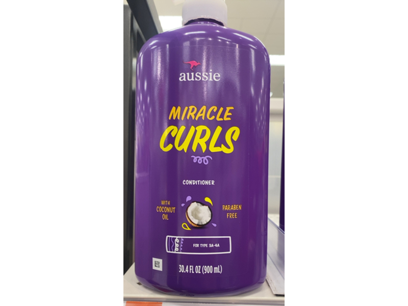 Aussie Miracle Curls Conditioner, Coconut Oil, 30.4 fl oz/900 mL