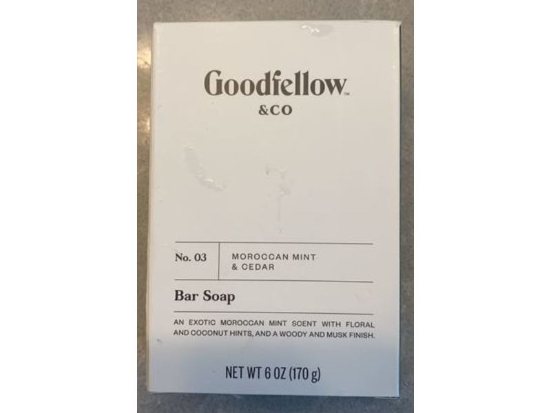 Goodfellow & Co No. 03 Bar Soap, Moroccan Mint & Cedar, 6 oz/170 g