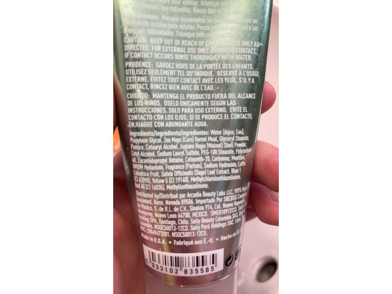 Heel To Toe Exfoliating & Polishing Foot Scrub, Exfoliate, 2 fl oz/60 mL