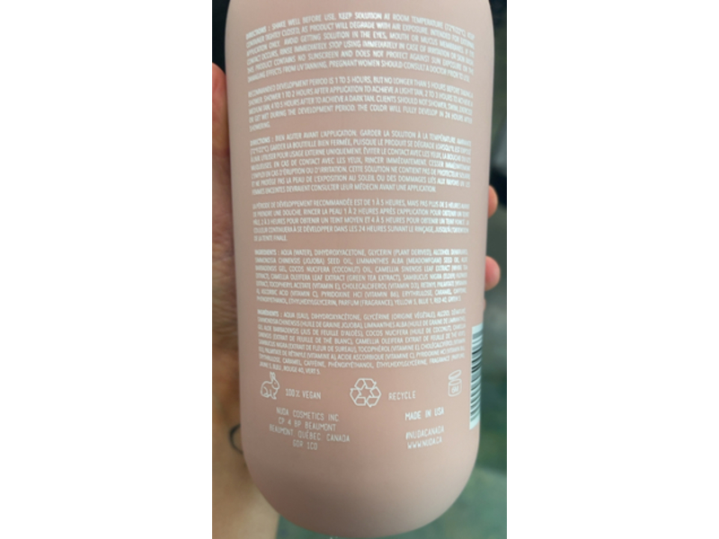 Nuda Premium Violet Based Sunless Solution, Milkshake Rapid, 946 mL