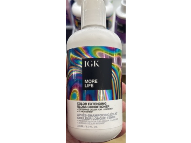 IGK MORE LIFE Color Extending Gloss Conditioner, 8.0 fl oz/236 mL