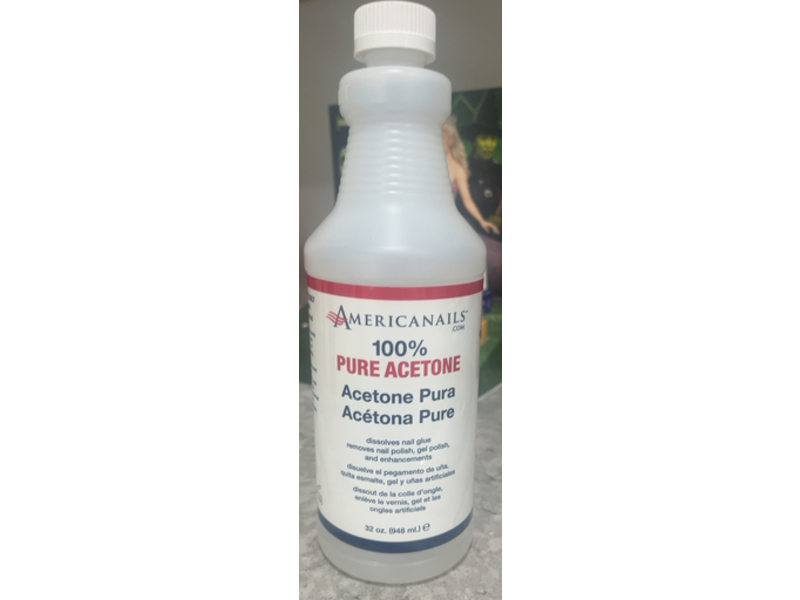 Americanails Pure Acetone, 32 oz/948 mL