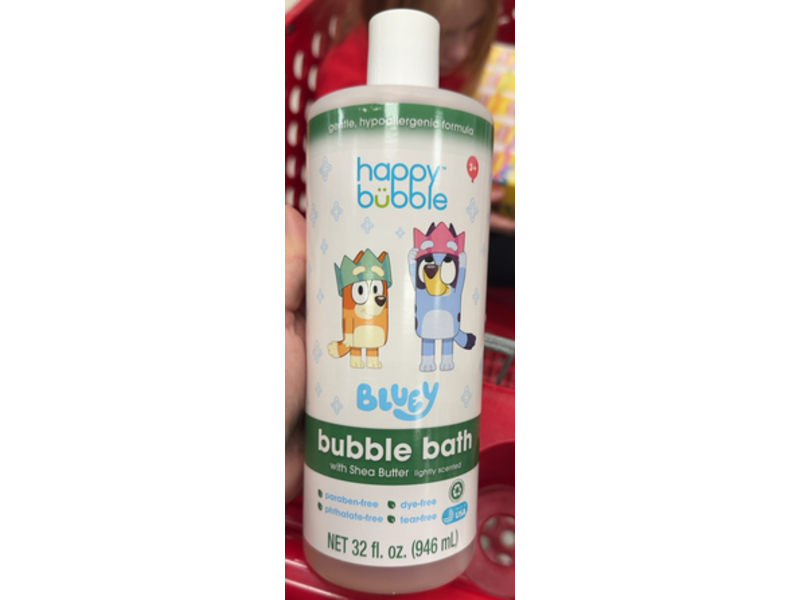Bluey Happy Bubble Bath, Shea Butter, 32 fl oz/946 mL