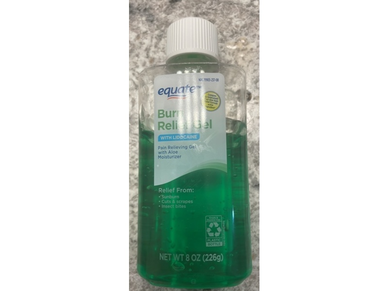 Equate Burn Pain Relieving Gel, Lidocaine, 8 oz/226 g