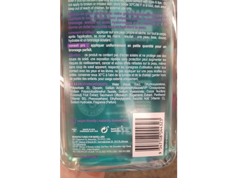 b.tan Glow Your Own Way Clear Gradual Tan Gel, Golden Glow, 20 fl oz/591 mL