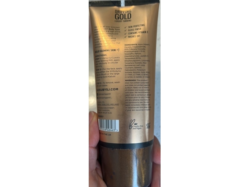 Sosu Dripping Gold Luxury Body Tune Illuminating Instant Tan, Medium Dark, 4.23 fl oz/125 mL