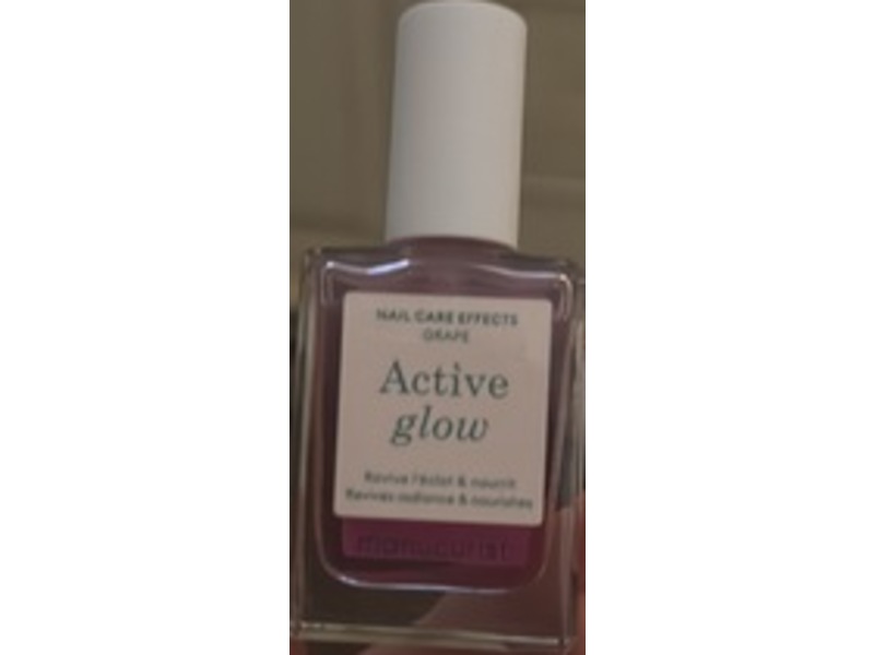 Manucurist Active Glow All-In-One Perfecter Nail Polish, Grape, 15 mL