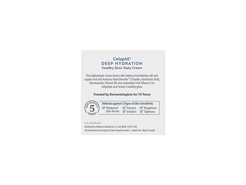Cetaphil Deep Hydration Healthy Glow Daily Cream, 1.7 fl oz/4 g