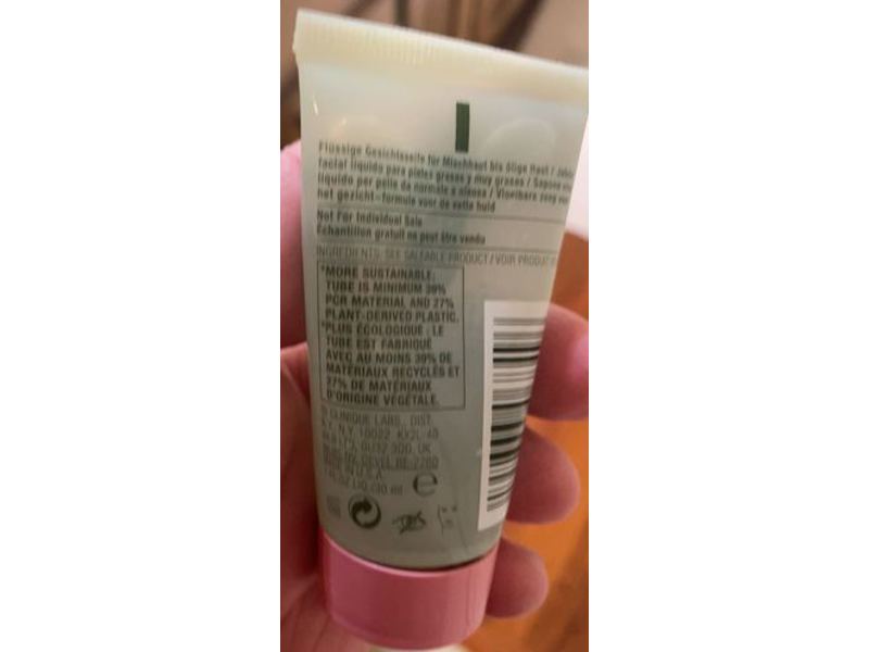 Clinique All About Clean Liquid Facial Soap Oily Skin, 1 fl oz/30 mL, Pack Of 3