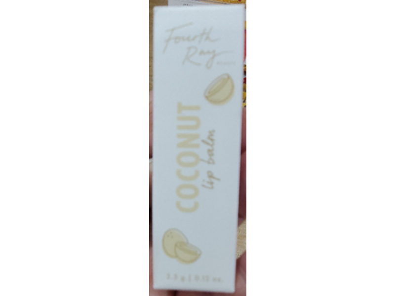 Fourth Ray Lip Balm, Coconut, 0.12 oz/3.5 g