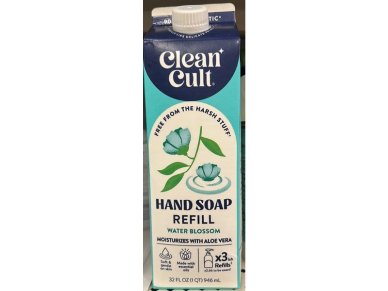 Cleancult Hand Soap Refill, Water Blossom, 32 fl oz/946 mL