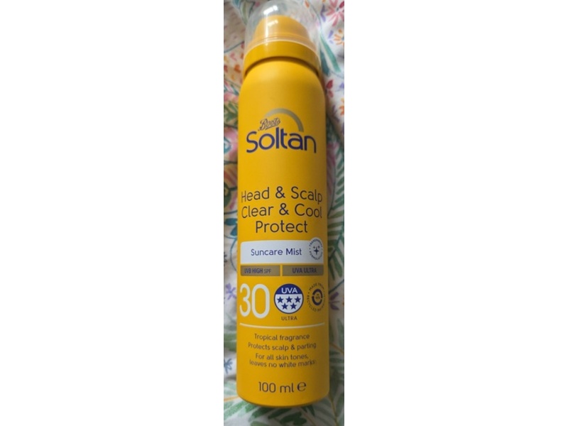 Boots Soltan Head & Scalp Clear & Cool Protect Suncare Mist, SPF 30, 100 mL
