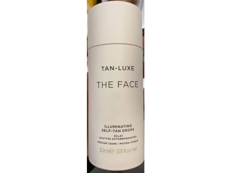 Tan-Luxe The Face Illuminating Self-Tan Drops Medium/Dark, 1.01 fl oz/30 mL