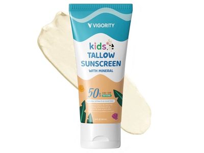Vigority Kids Tallow Mineral Sunscreen, SPF 50, 3.4 fl oz/100 mL