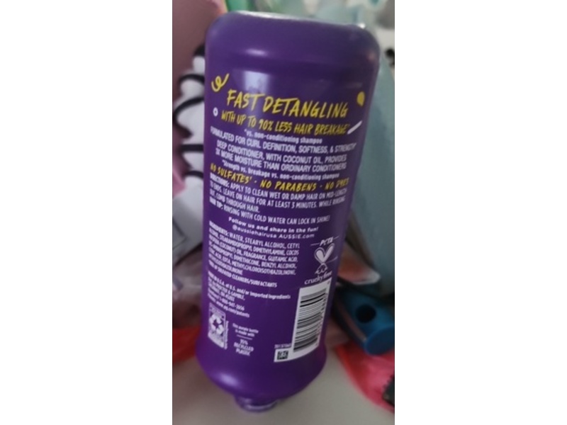 Aussie 3 Minute Miracle Curls Detangling Deep Conditioner, Coconut Oil, 8 fl oz/236 mL